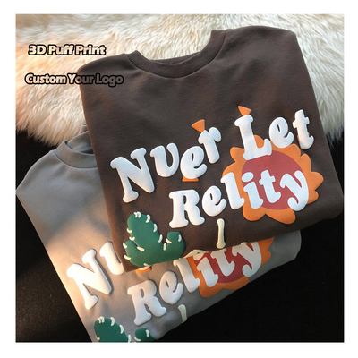 Kies uw ambachtelijke manier 100% katoen gewone oversized casual T-shirt met custom logo print