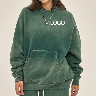 Aanpasbare sportmode vrouwen 360g katoen Frans Terry dik zwaargewicht sweatshirt