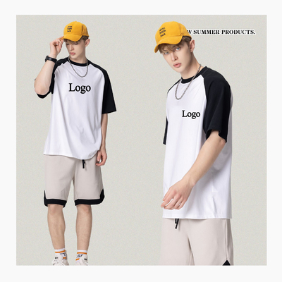 Jongens Jeugd Mensen Baseball Oversized Ringer T-shirt in 100% katoenen stof voor Streetwear