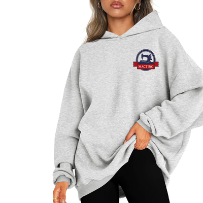 Herfst wit zwart Dames oversized hooded sweatshirt Fleece hooded sweatshirts sport lange mouwen trui