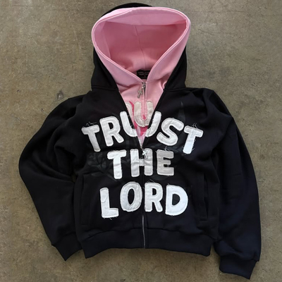 Custom Streetwear Oversized Boxy Zipper Heavyweight 100% katoen Terry Acid Wash Borduurwerk Distressed Zip Up Hoodie