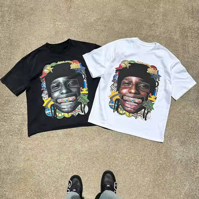 Custom Unisex Oversized Fit Dikke zware katoenen T-shirts Screen Printing Men Box Dtg Print Grafisch T-shirt