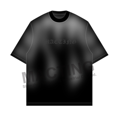 Custom Nieuw Design Logo Zonnevervaagde T-shirt Heren 100% Katoen Boxy Oversized Vintage Gewassen Cut and Sew Streetwear T-shirt