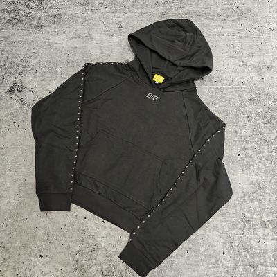 Custom Streetwear Hoge Kwaliteit Premium Katoen 420 Gsm Zwaar Gewicht Boxy Fit Ritssluiting Bling Kristal Strass Hoodie voor Heren